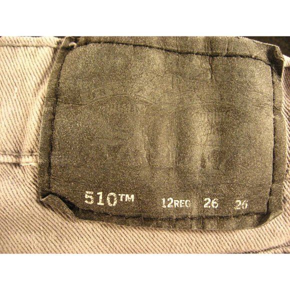 LEVIS 510 Womans CUTOFF JEANS SHORTS 12 Reg W 24 MEASURED Juniors Skinny Gray - Picture 7 of 9